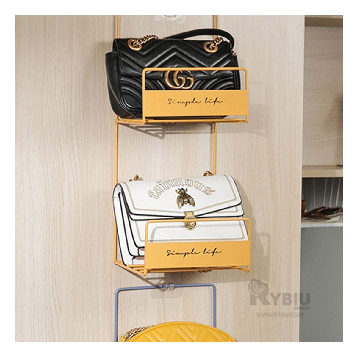 GENERICO - Estante Practico para Mochilas en Amarillo Y+Regalo Agendita