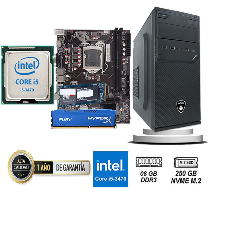 TEROS - COMPUTADORA DE ESCRITORIO CORE I5 3470  8GB RAM 250 GB SSD M2
