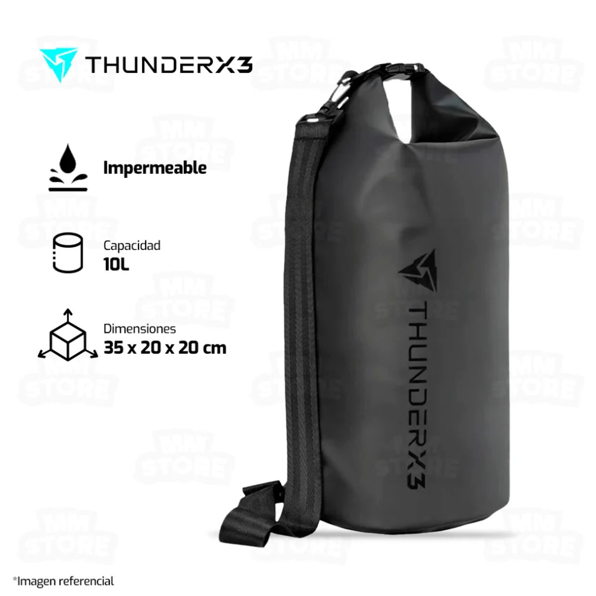 THUNDER X3 - Mochila Gamer ThunderX3 DRY BAG 10 BAG-BLACK-V1