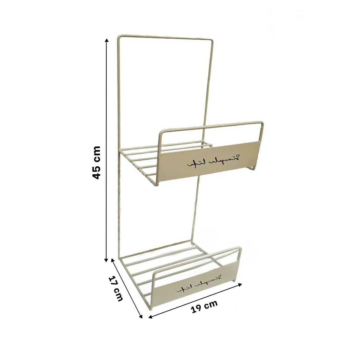 GENERICO - Organizador de Carteras de 2 Niveles de Color Blanco