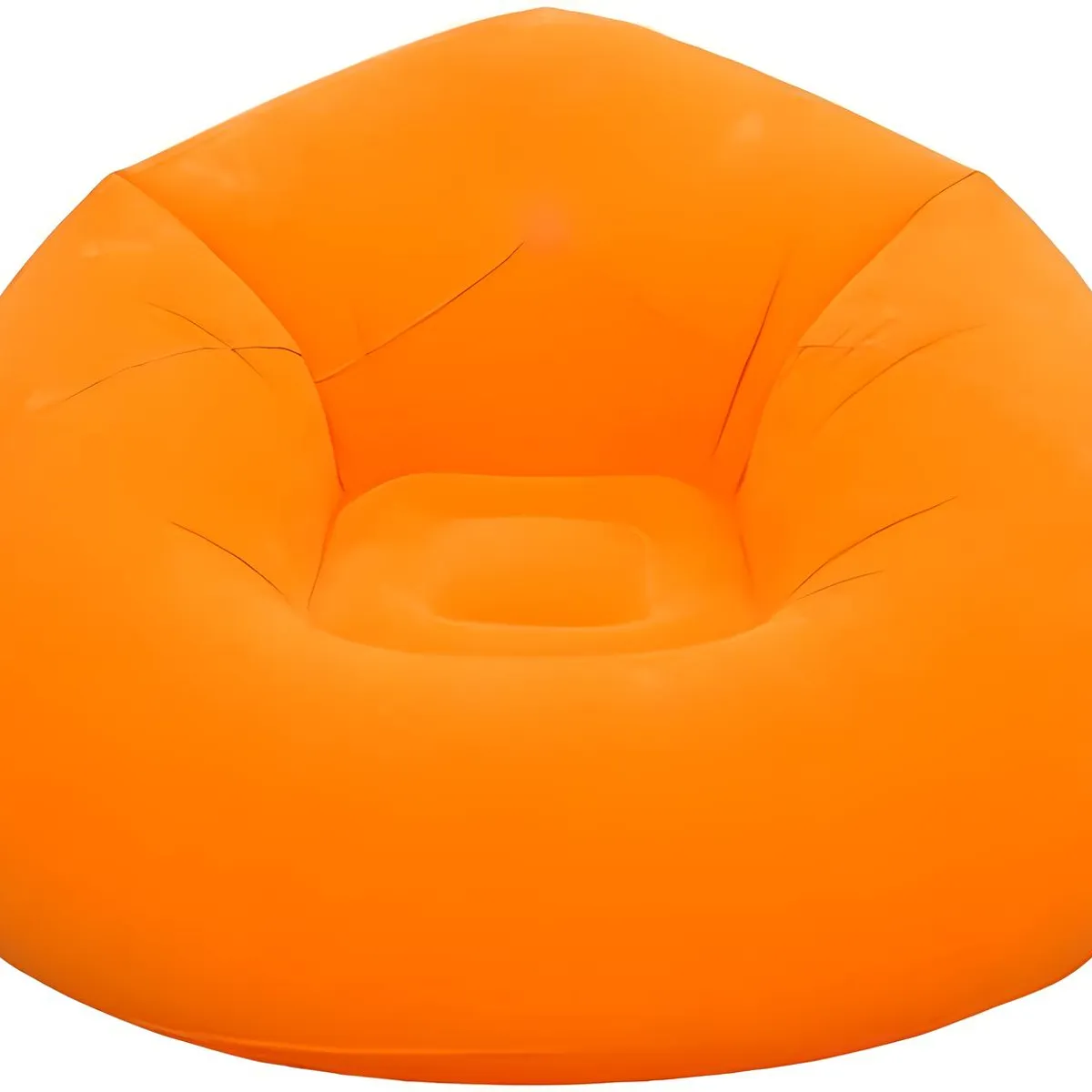 GENERICO - PUFF SILLÓN SOFÁ CAMA INFLABLE TERRAZA NARANJA 110X110X85