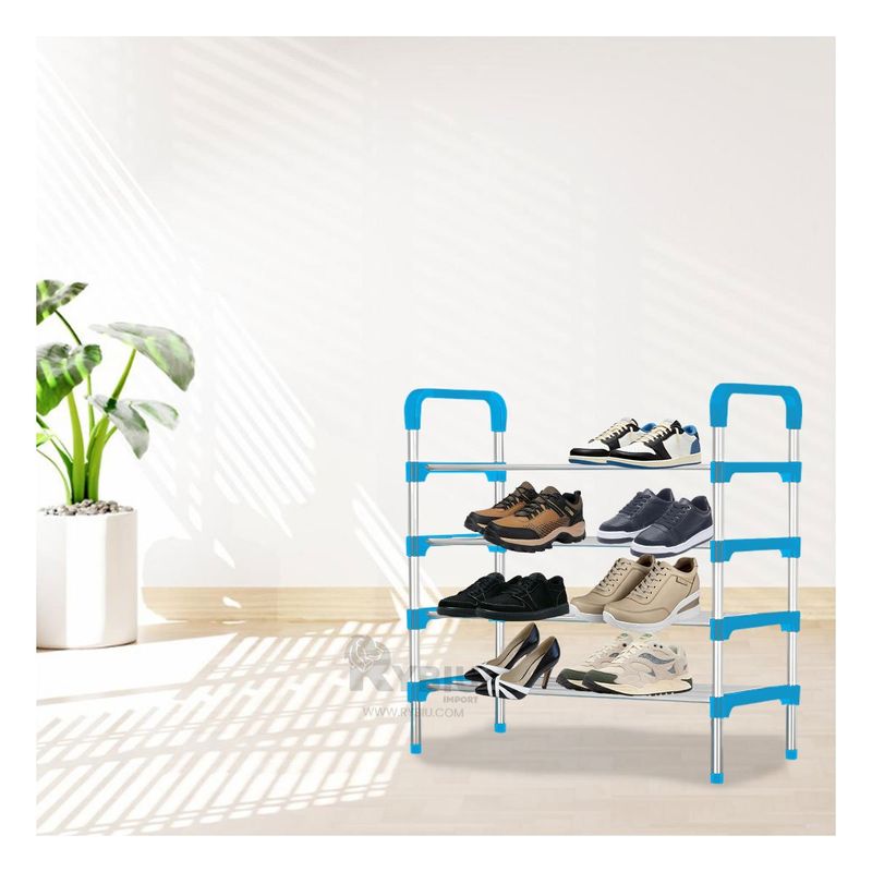 RYBIU IMPORT - Zapatera Organizadora y Util 4 N Celeste Y+Papel de Regalo