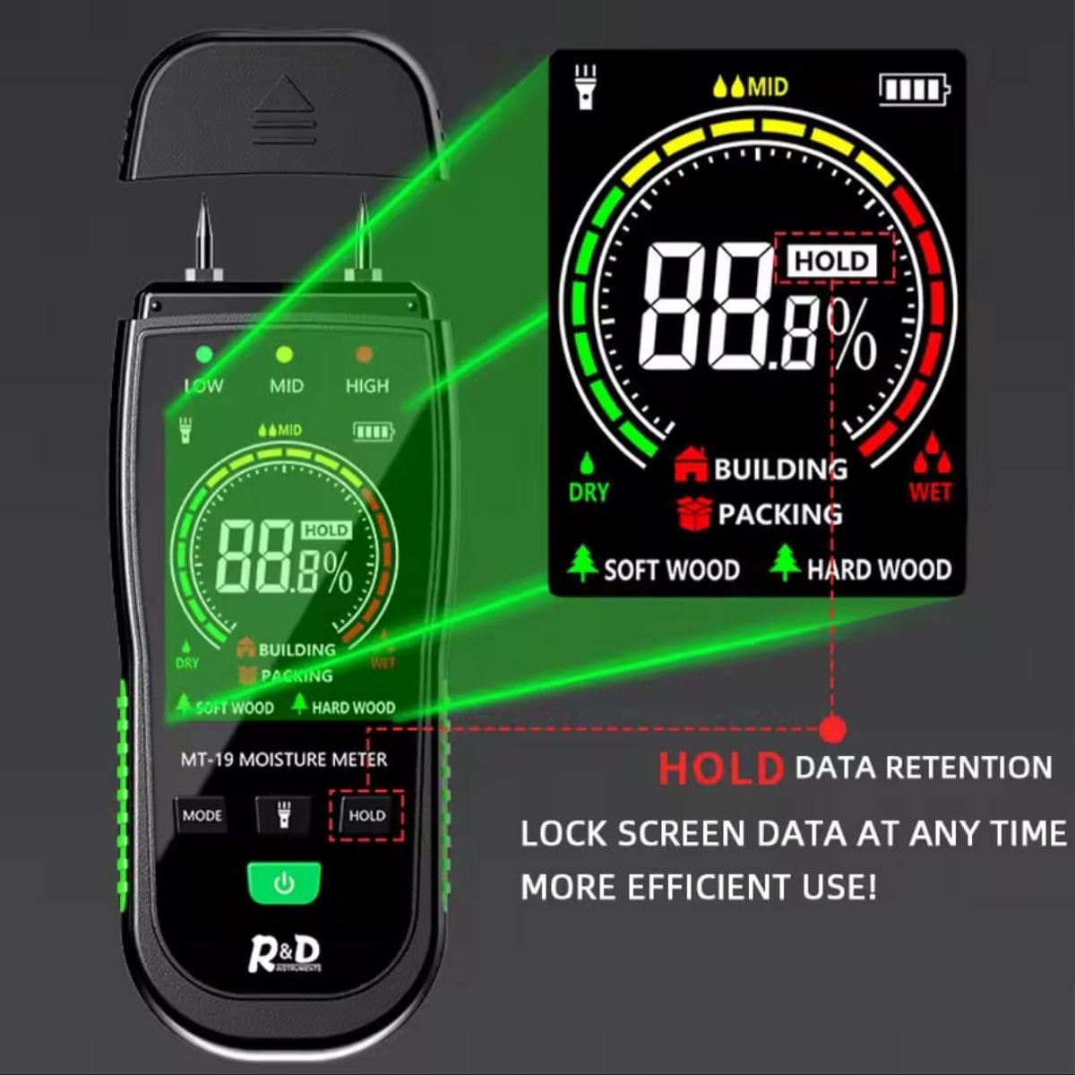 GENERICO - MEDIDOR DE HUMEDAD PROFESIONAL CARTON CEMENTO PARED