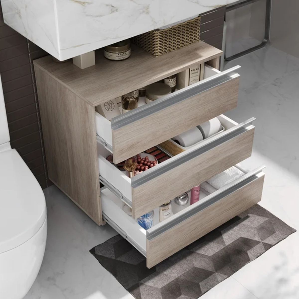 GENERICO - Gabinete de Baño Chinatsu Marrón R&R MUEBLES