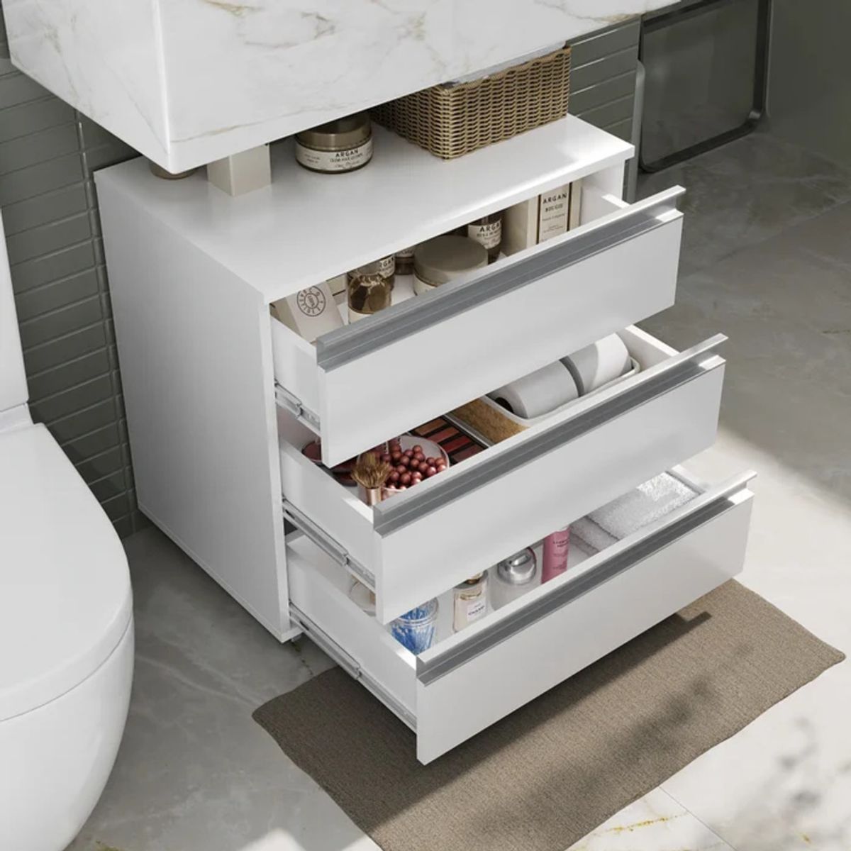 GENERICO - Gabinete de Baño Chinatsu Blanco R&R MUEBLES