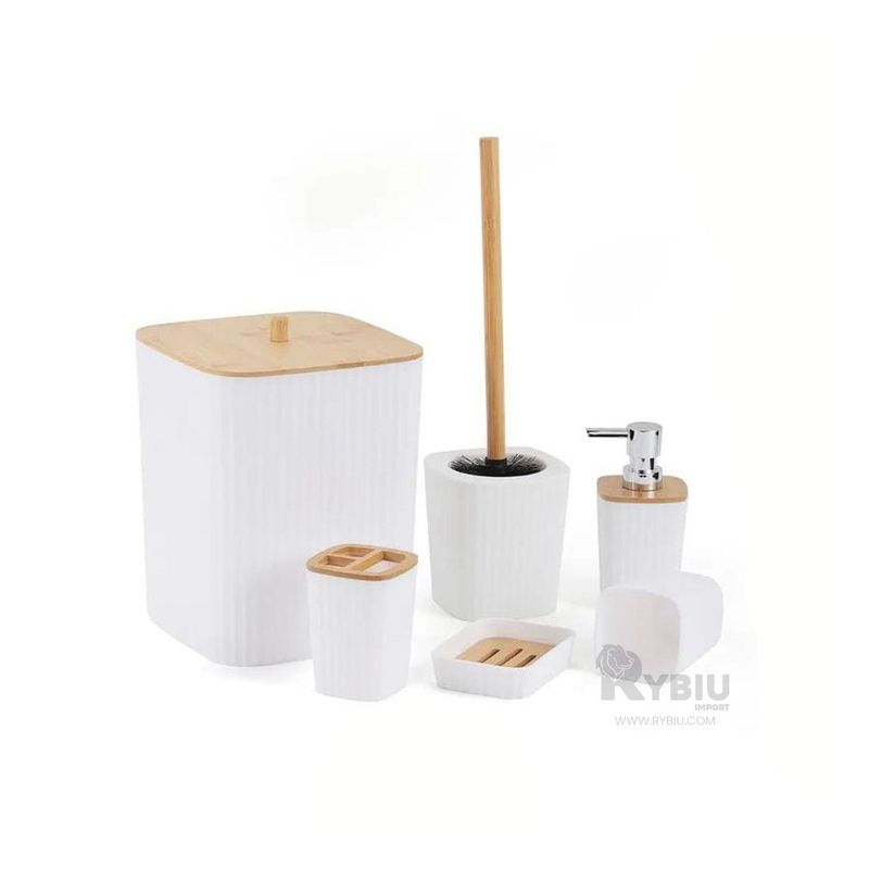 GENERICO - Pack para Organizar Baño en Tono Blanco Y+Ligas de Regalo