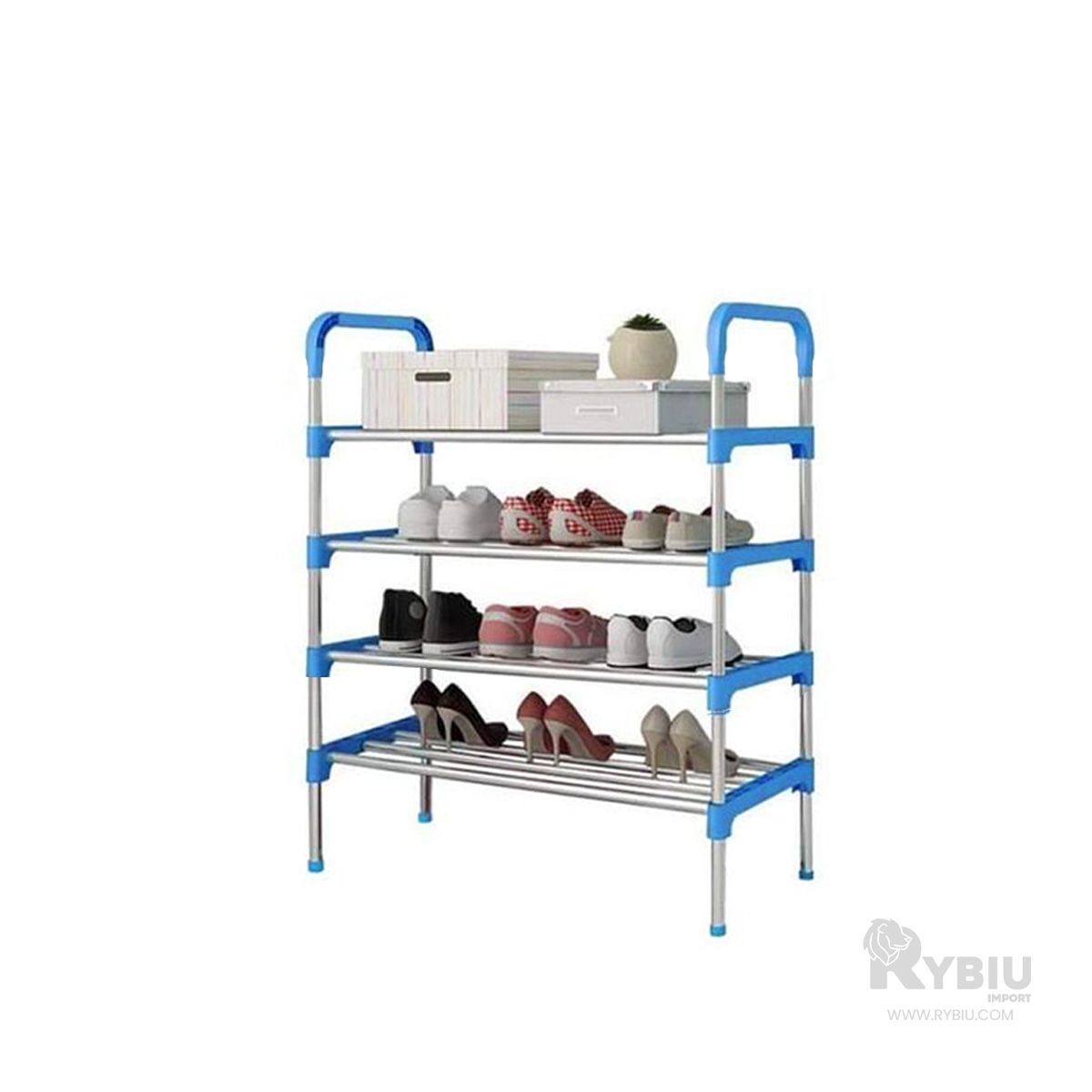 GENERICO - Portazapatos Versatil y Util 4 N Celeste Y+Regalo Stickers