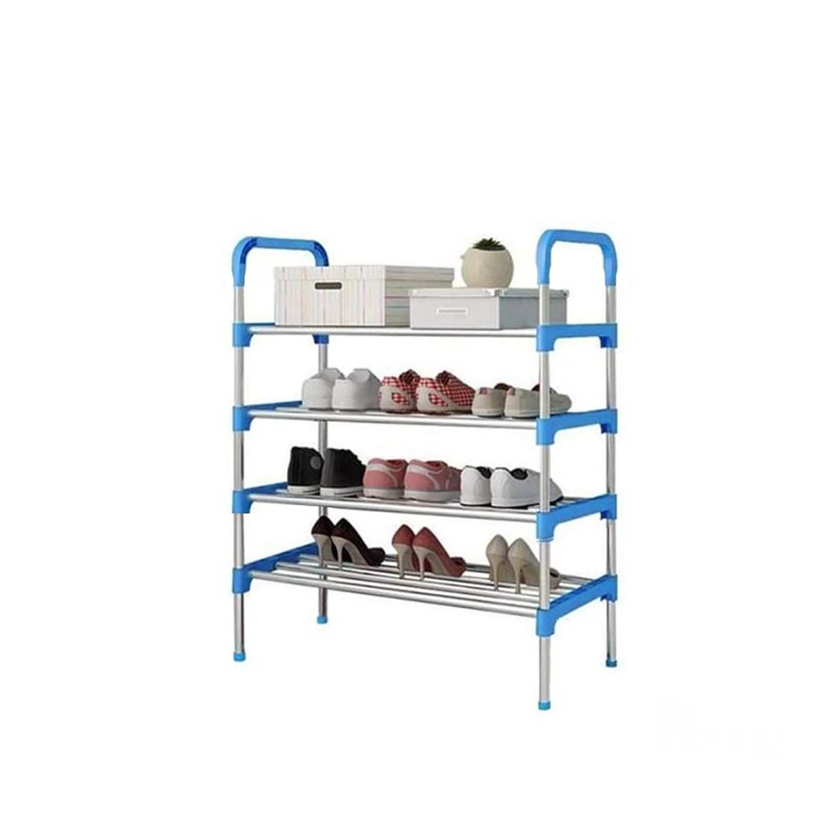 GENERICO - Estante Estable de Calzado 4 N Celeste Y+Ligas de Regalo