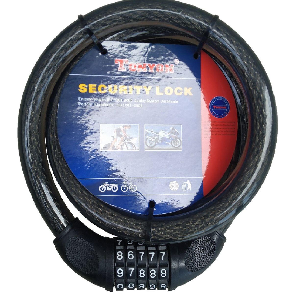 TONYON - CANDADO TONYON CADENA GRUESA PARA BICICLETA MOTO