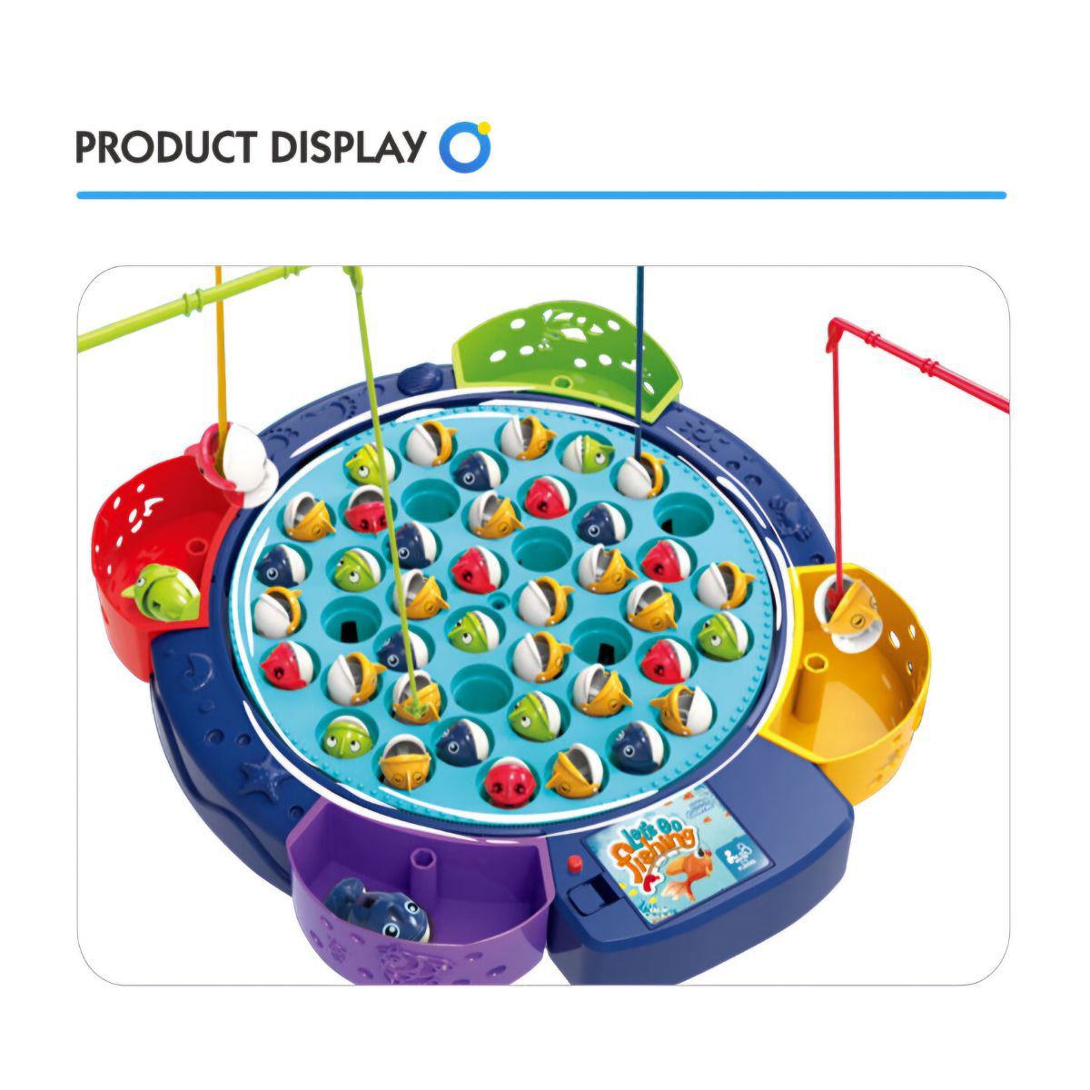 GENERICO - JUEGO PESCA MUSICAL MAGNETICA GIRATORIO 45 PECES DIDACTICO