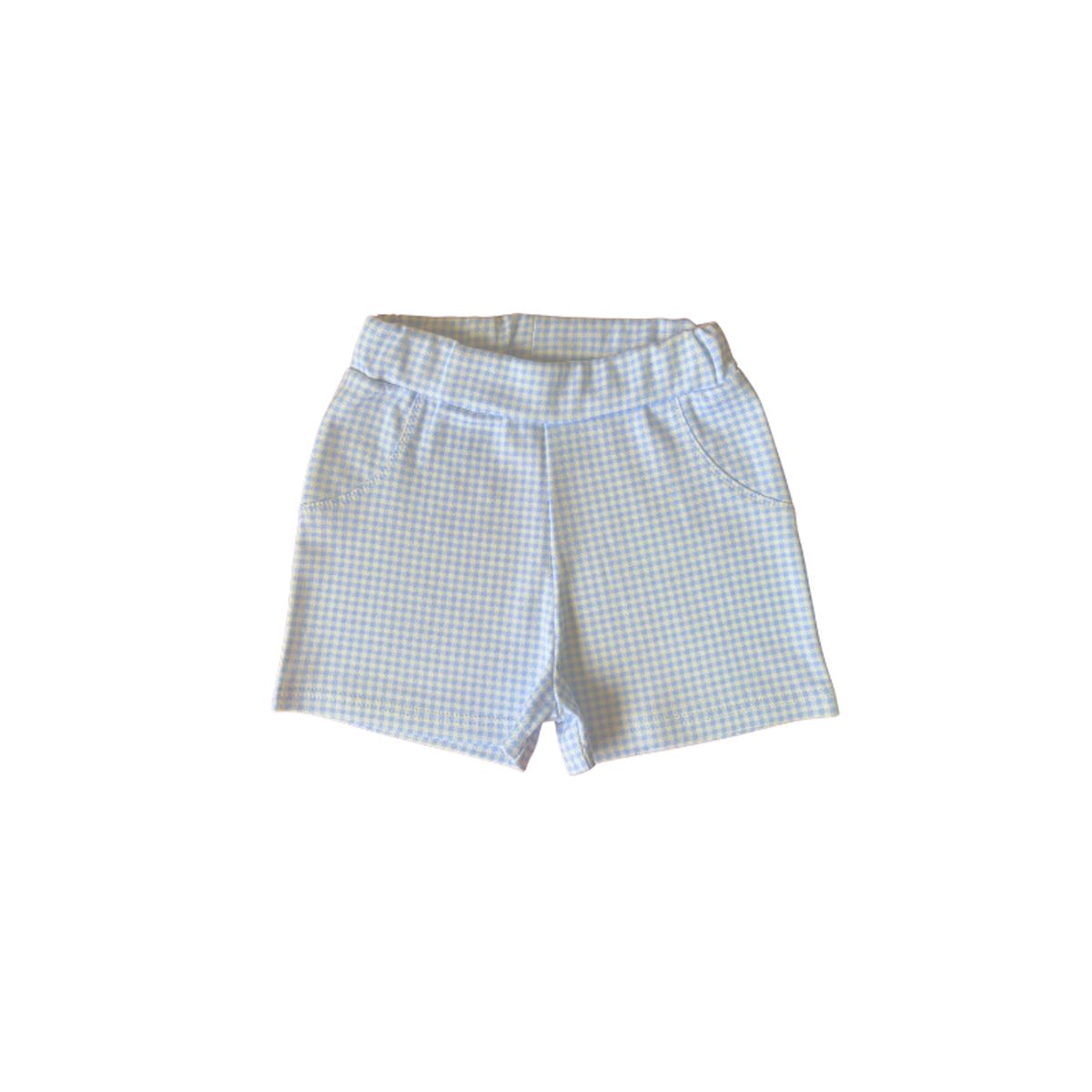 WAWA PIMA - SHORT SUMMER BLUE PARA BEBÉ 100%  ALGODÓN PIMA