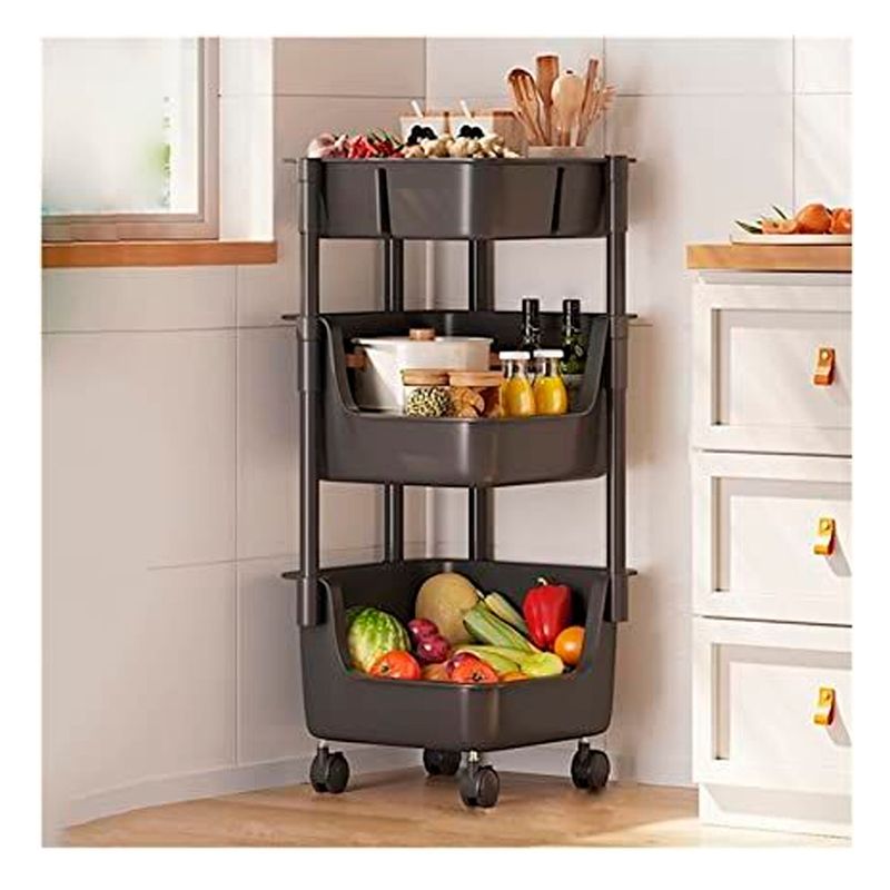 GENERICO - Carrito Resistente Organizador en Negro Y+Regalo Stickers