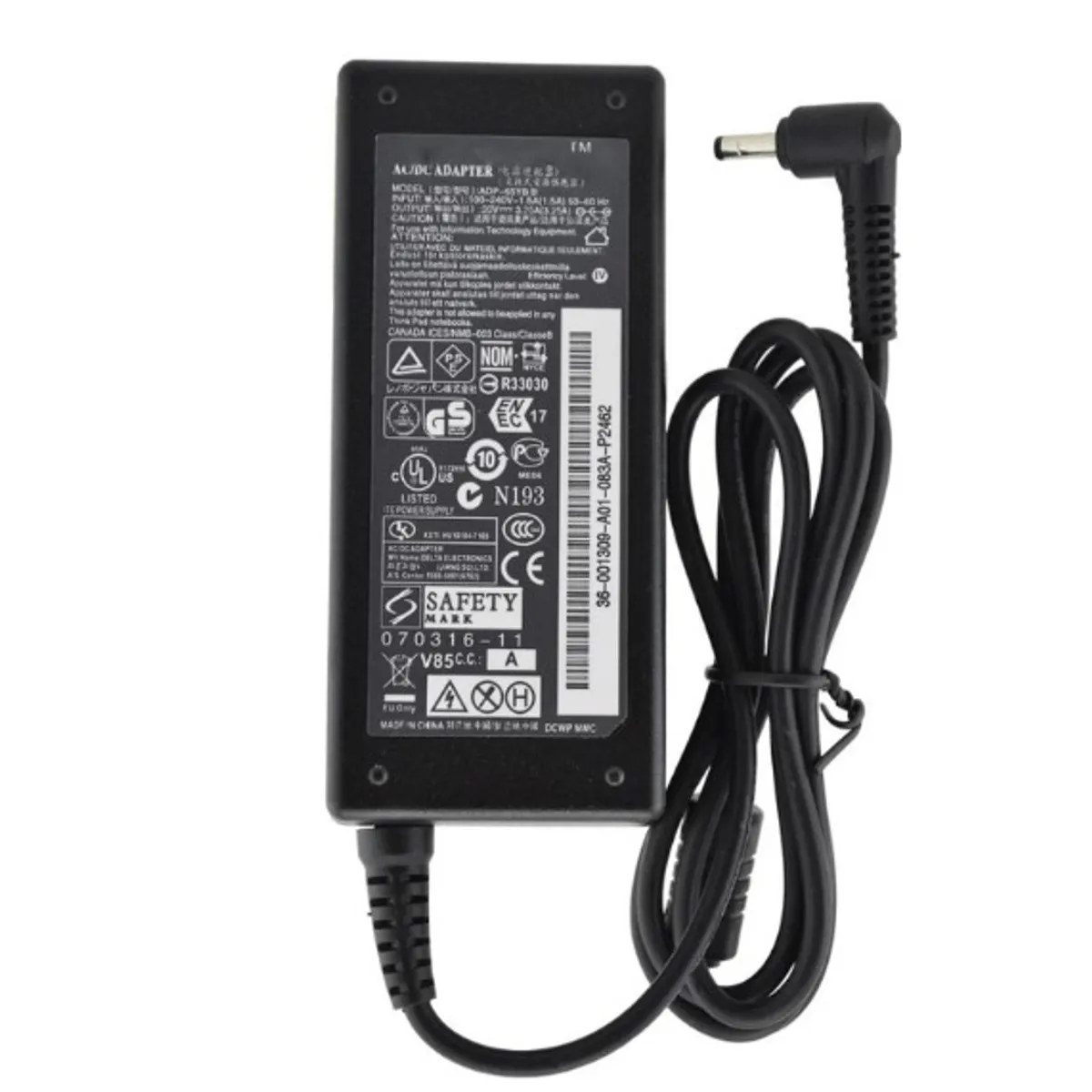 GENERICO - CARGADOR PARA LAPTOPS LENOVO 20V 3.25A  PUNTA MODERNA COMPATIBLE