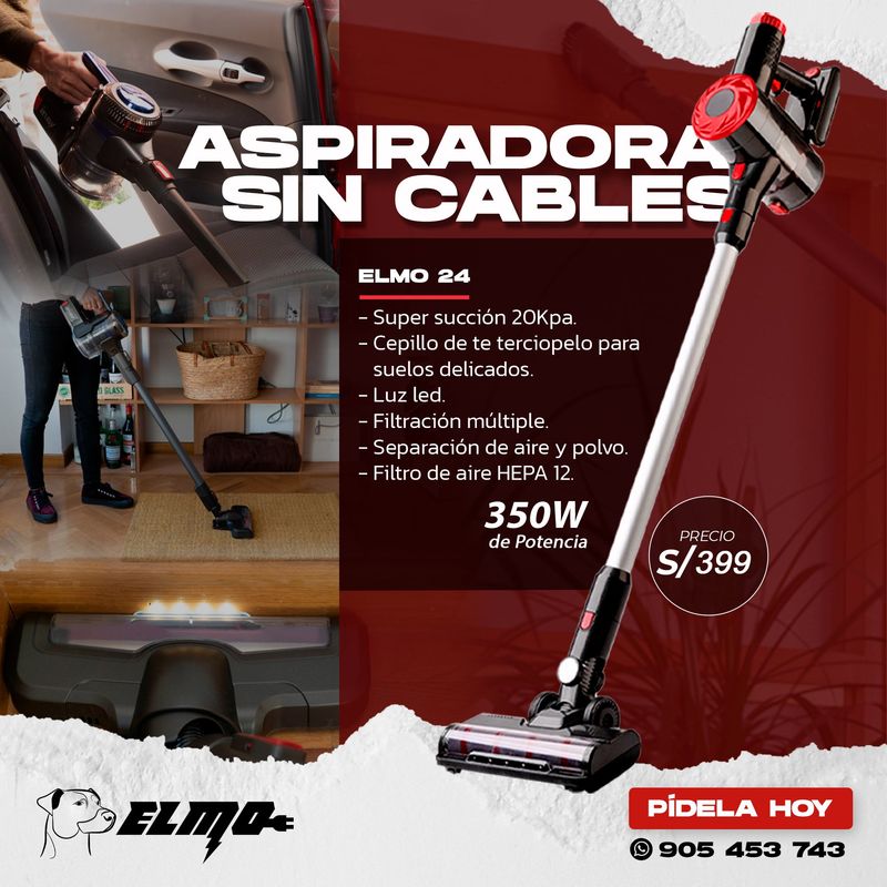 ELMO ELECTRIC MOBILITY - Aspiradora elmo24 escoba inalámbrica