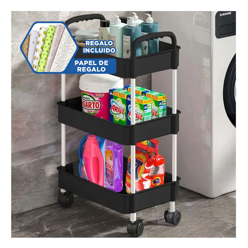 RYBIU IMPORT - Organizador Compacto Resistente de Negro Y+Papel de Regalo