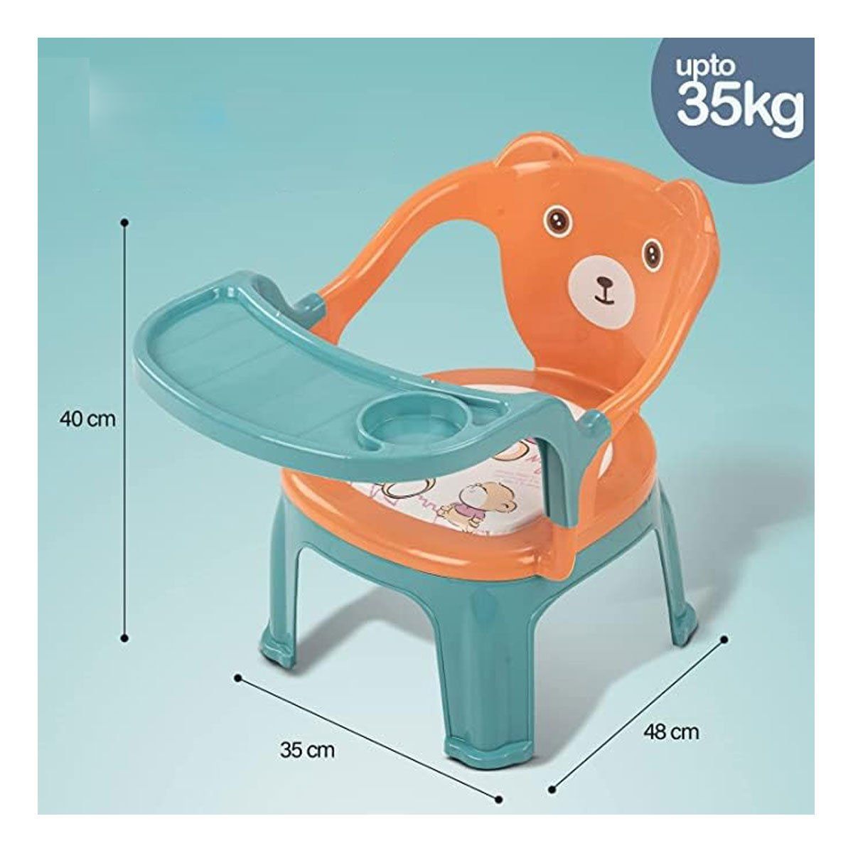 GENERICO - Silla Para Cena Bebe Infantil Con Comedor 3 en 1 Niño Osito