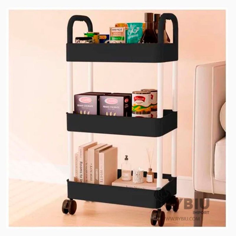RYBIU IMPORT - Estanteria Almacenero de Color Negro Y+Gift MiniAgenda