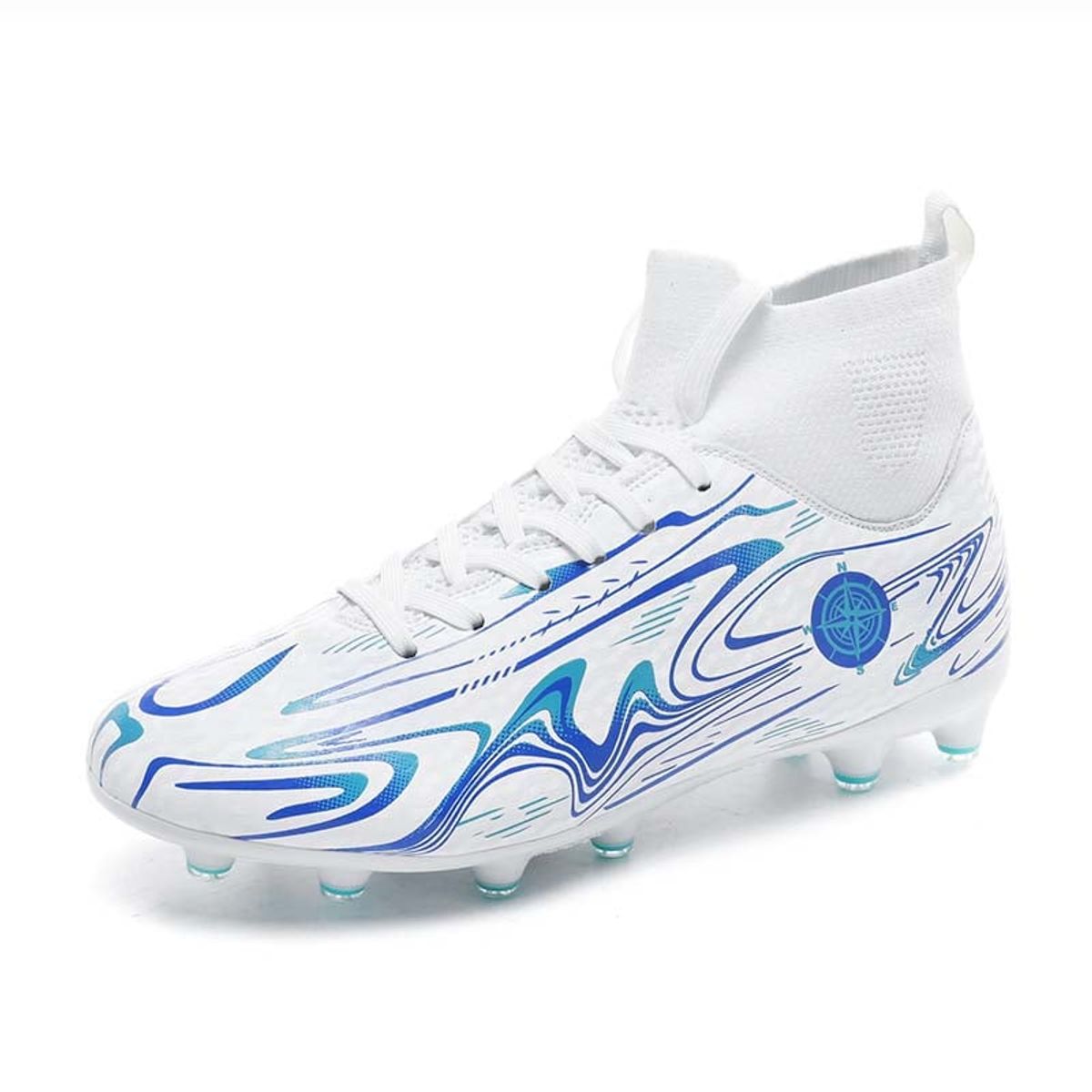 SHANDIAN - Zapatillas de Fútbol Hombre FG zapatos hombre Blanco