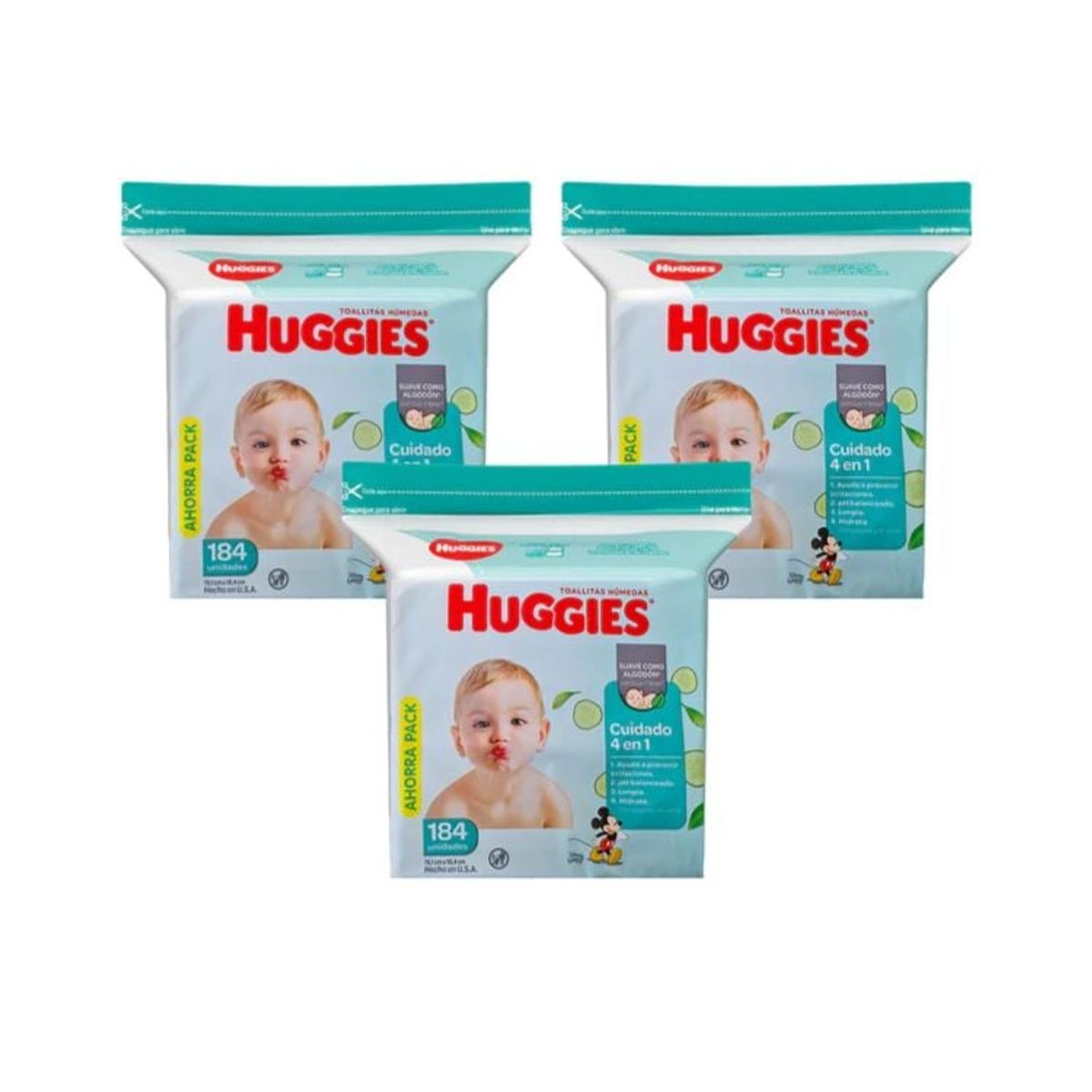 HUGGIES - MEGA PACK Toallitas Húmedas Huggies Cuidado 4en1 552 UND