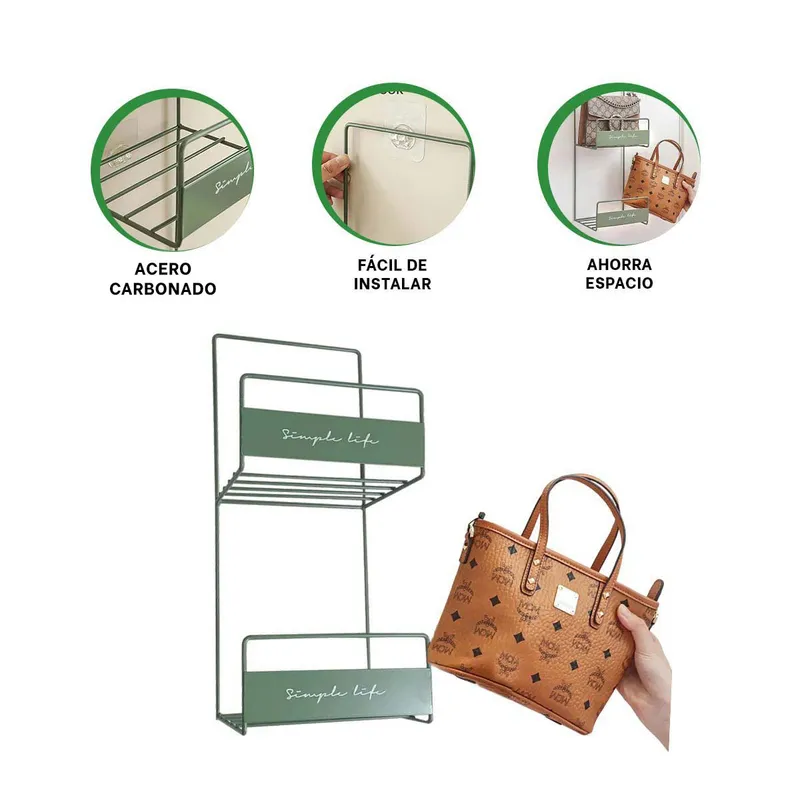 GENERICO - Organizador para Todo Tipo de Bolsos Verde Y+Papel de Regalo