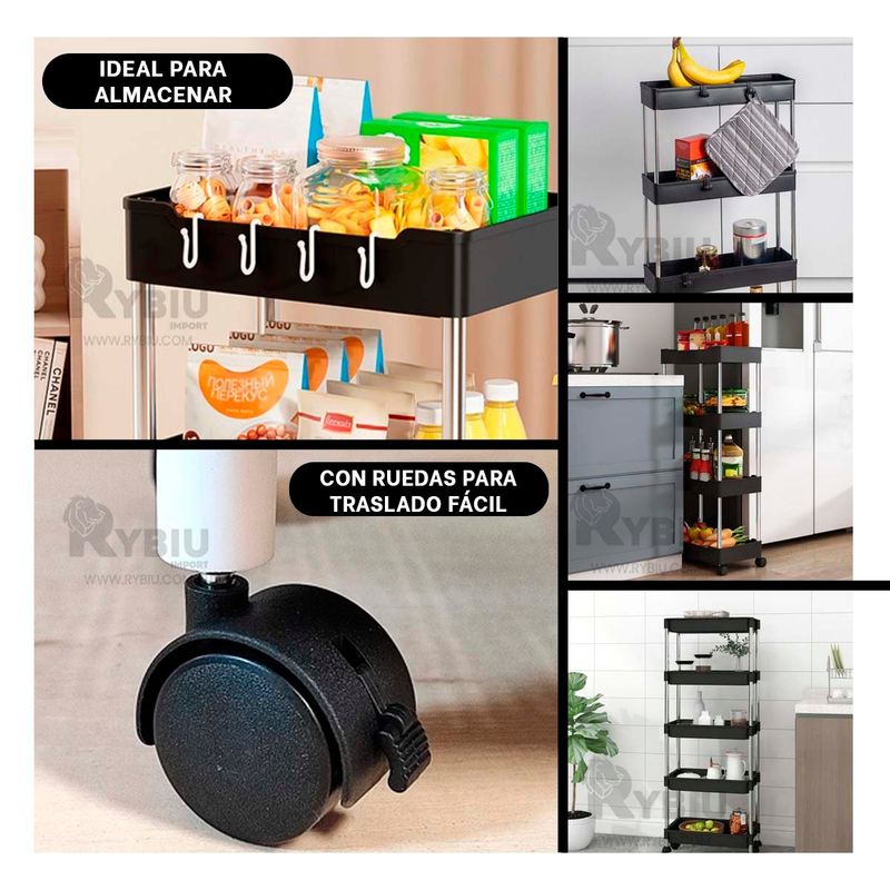 GENERICO - Organizador Shelby para Mantener Ordenado y Limpio Negro