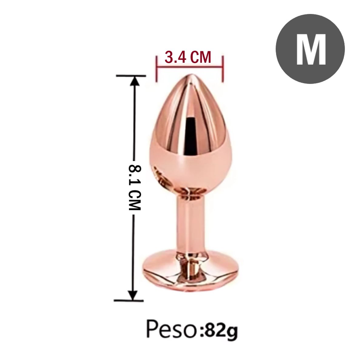 GENERICO - Plug Rosa Oro - Talla M