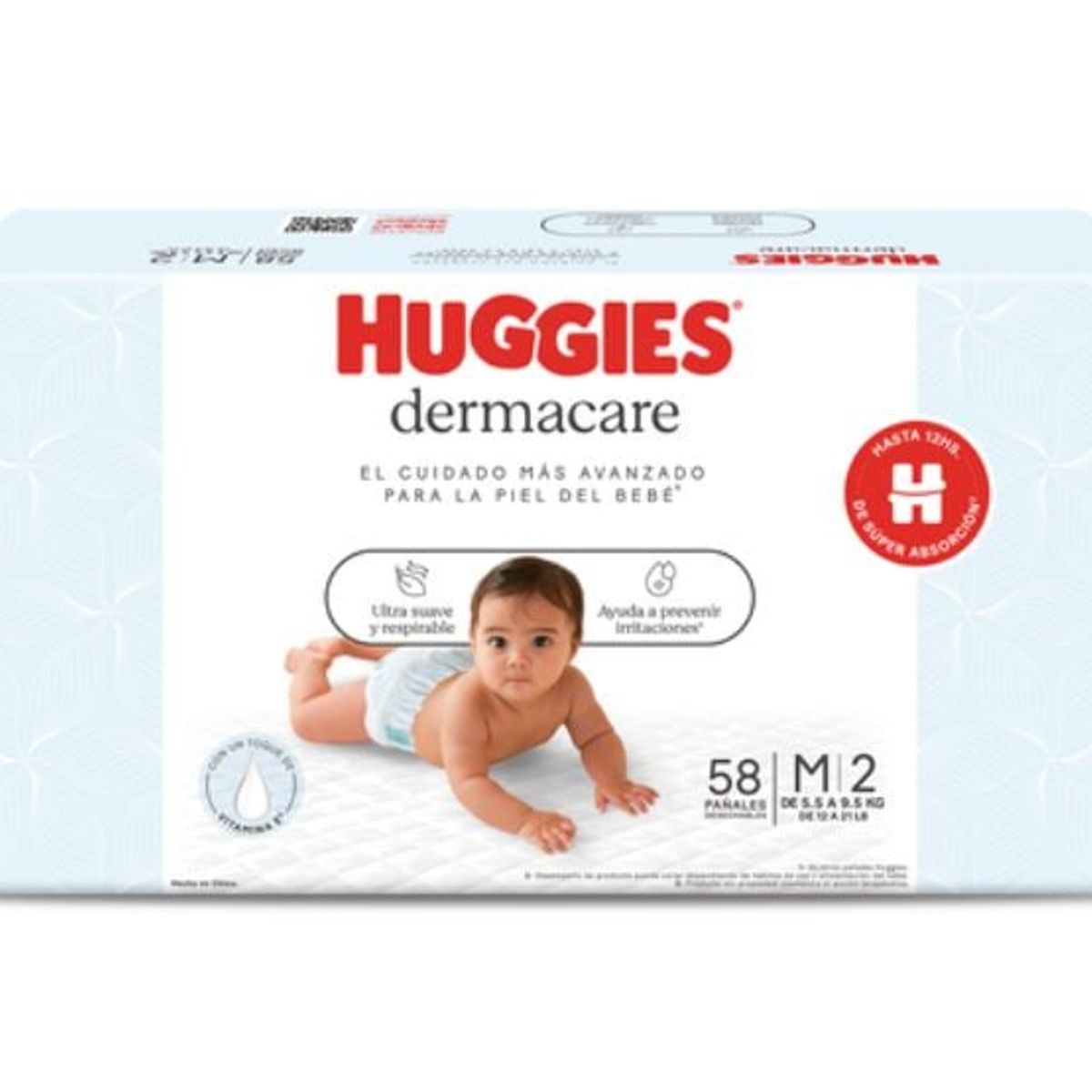 HUGGIES - Pañal Huggies Dermacare Talla M 58 unid