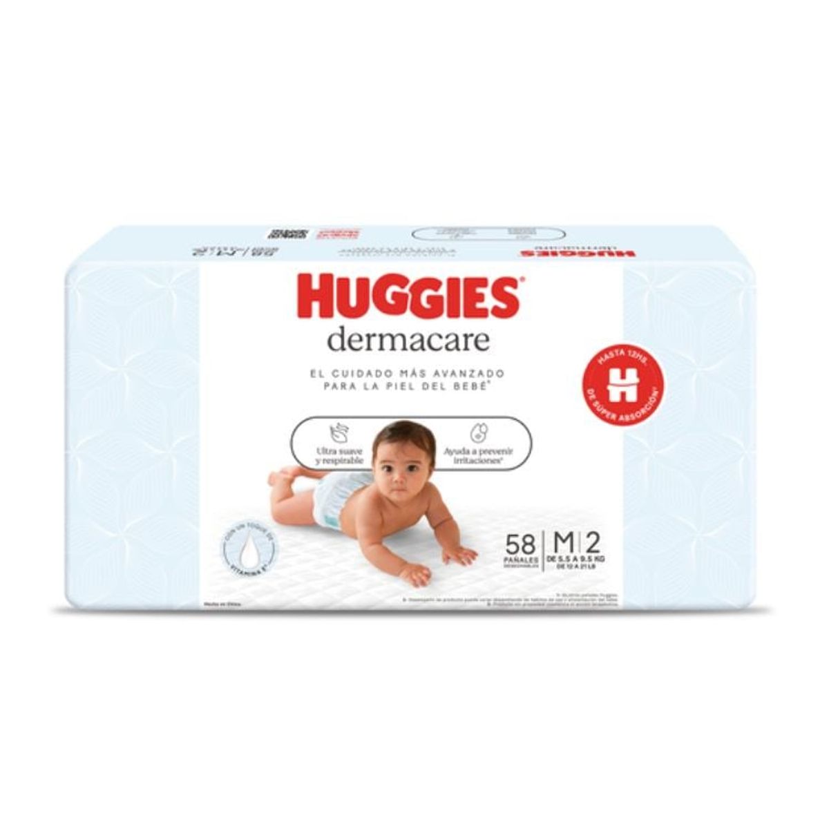 HUGGIES - Pañal Huggies Dermacare Talla M 58 unid