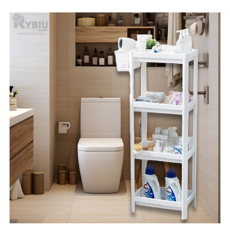 RYBIU IMPORT - Repisa para Guardar de 4 Niveles en Blanco Y+Gift MiniAgenda