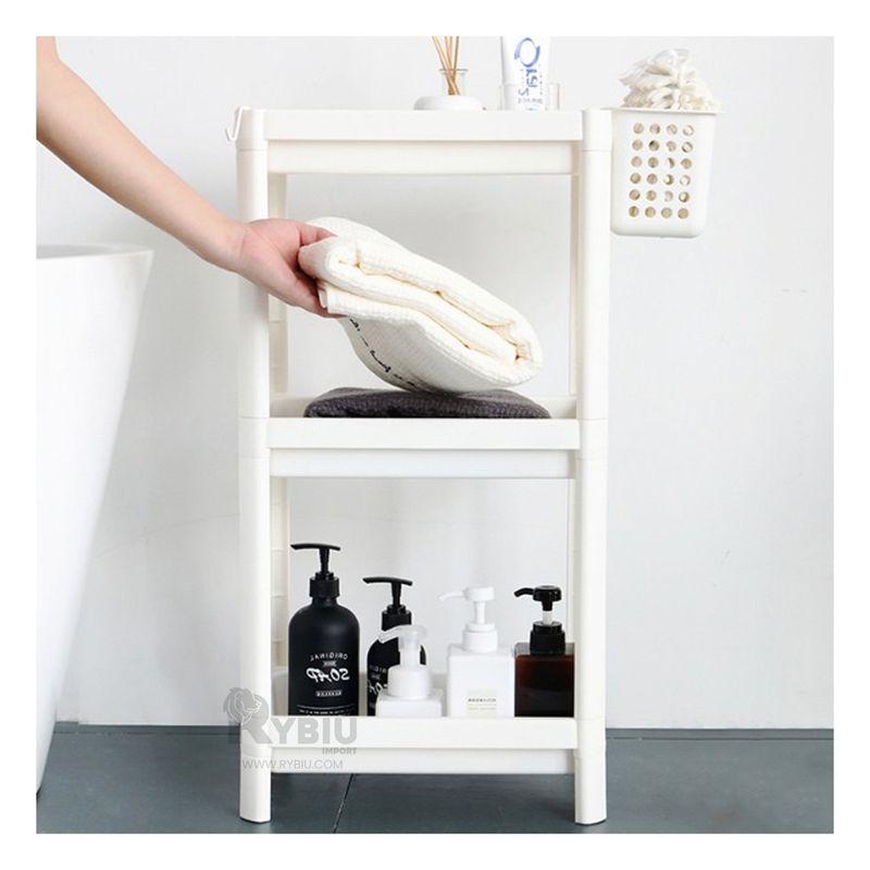 RYBIU IMPORT - Estante Multifuncional de 3 Niveles Blanco Y+Regalo Agendita