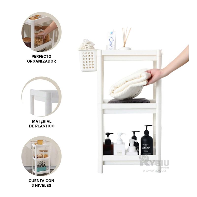 GENERICO - Repisa Armable Multifuncional de Blanco Y+Gift Stickers