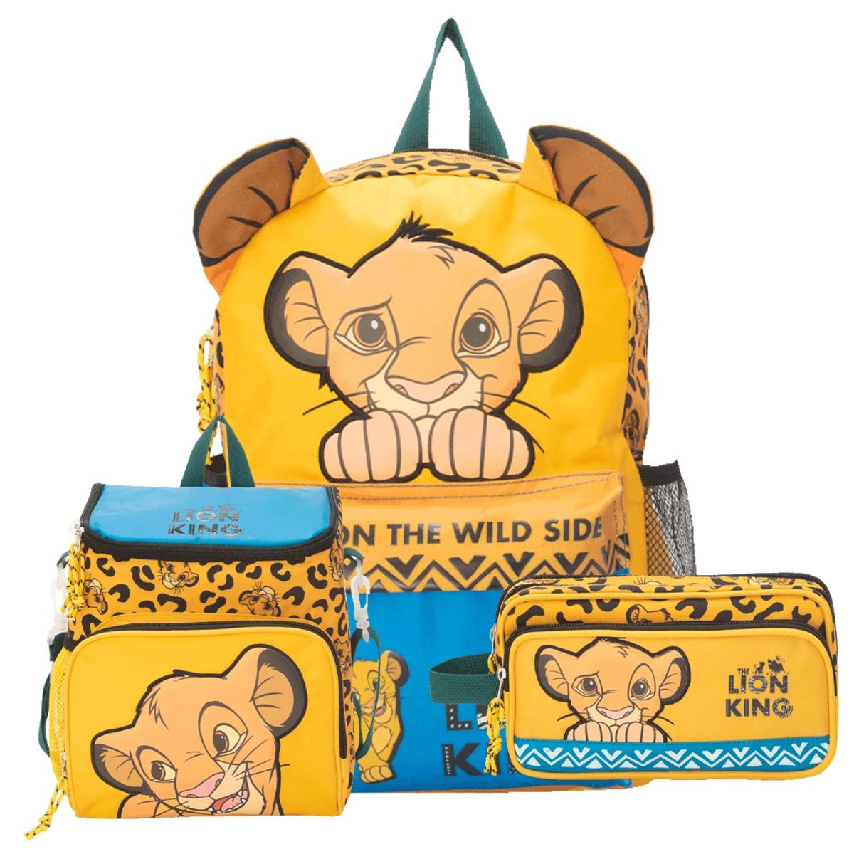 DISNEY - PACK DE MOCHILA  LONCHERA Y CARTUCHERA REY LEON