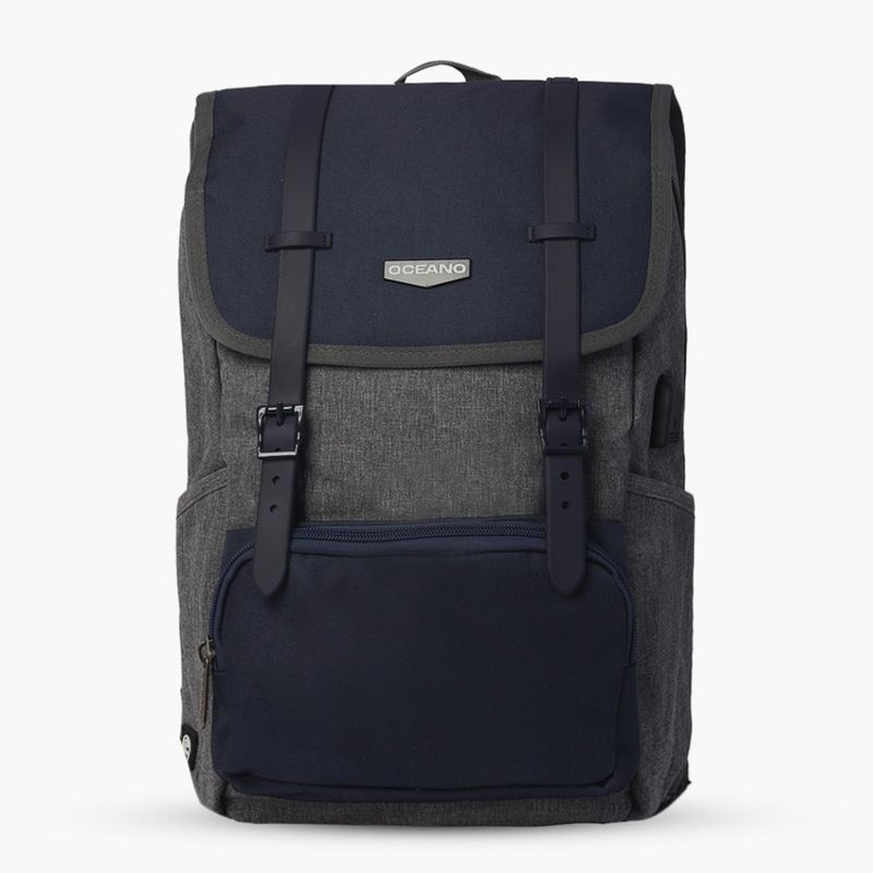 OCEANO - Mochila Oceano Steel Plomo Azul