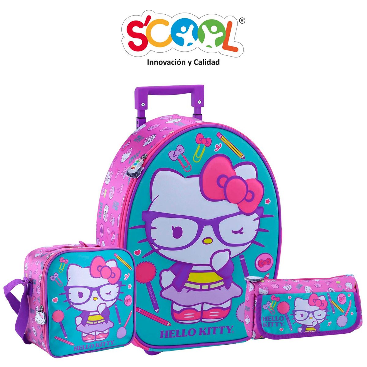 SCOOL - SET MALETA GRANDE HELLO KITTY RANGER SCOOL