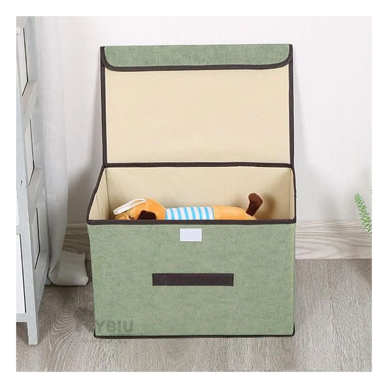 GENERICO - Caja Organizadora Elegante de Tela en Color Verde