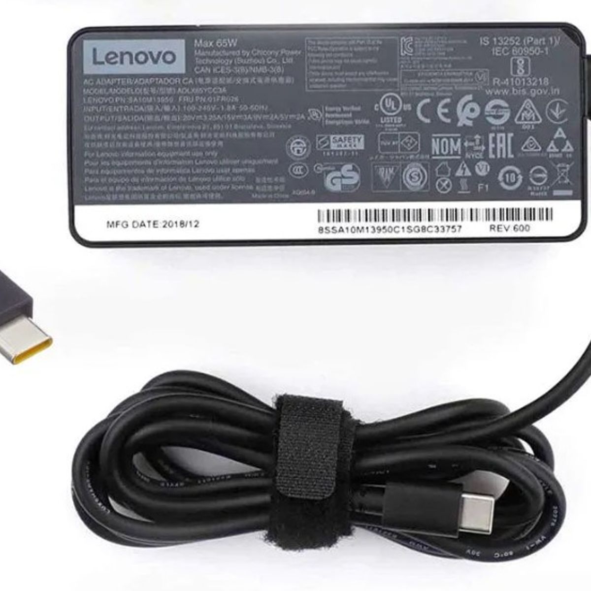 GENERICO - CARGADOR PARA LAPTOPS LENOVO 20V 325A 65W - TIPO C COMPATIBLE