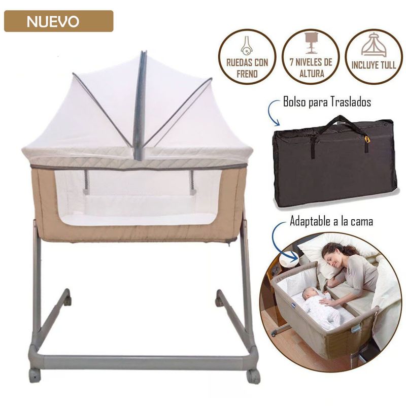 EBABY - Cuna Colecho para Bebé MARION Beige