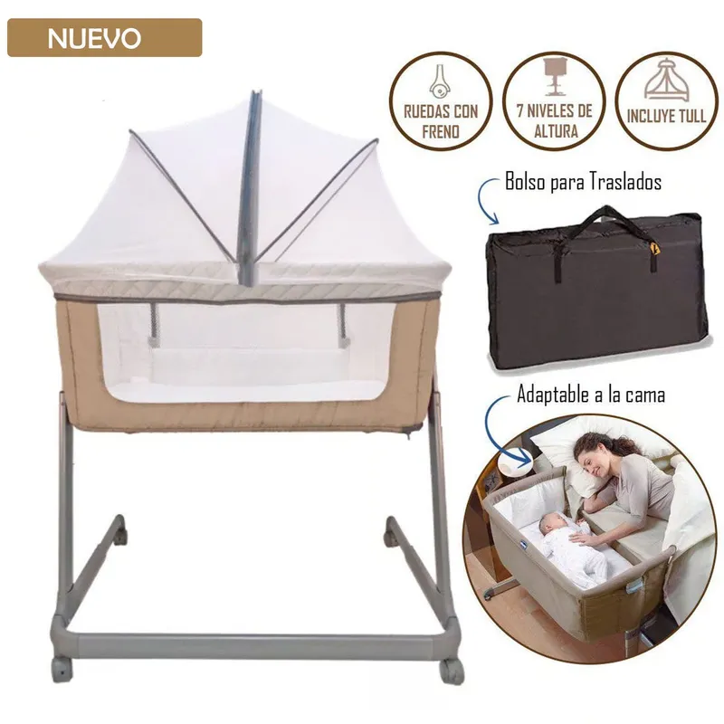 EBABY - Cuna Colecho para Bebé MARION Beige