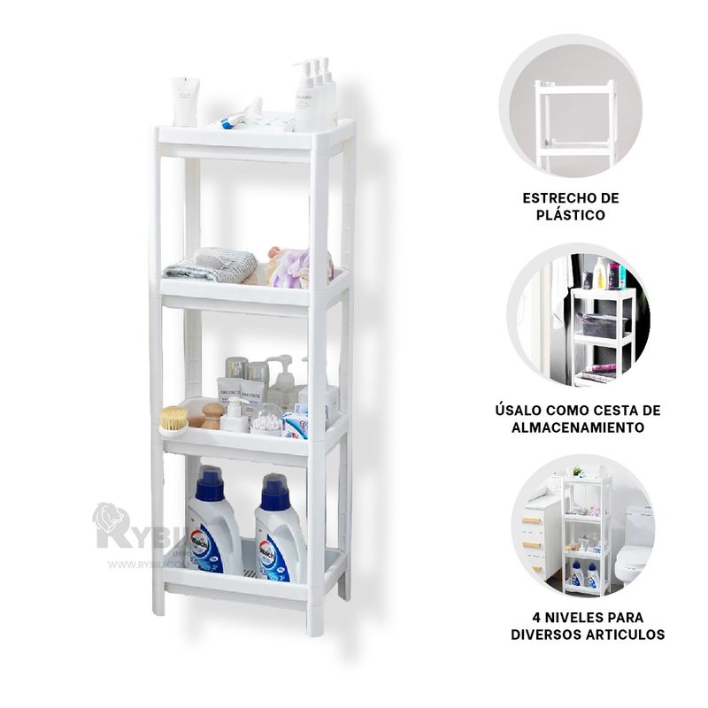 GENERICO - Repisa Versatil de 4 Niveles Color Blanco Y+Regalo Agendita