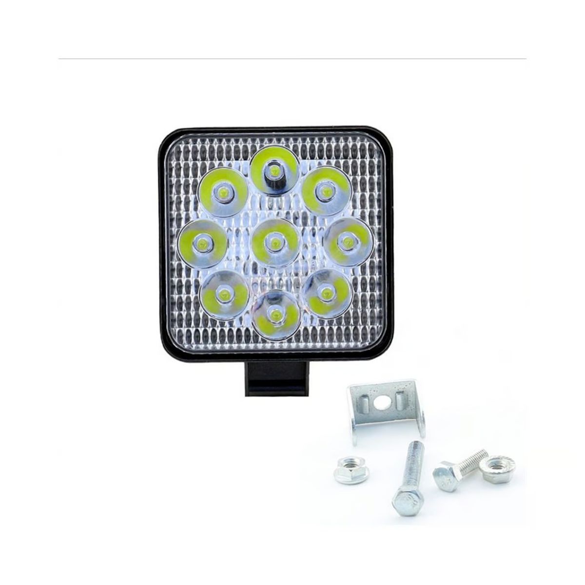 GENERICO - FARO LED CUADRADO 9 PULGADAS LUZ BLANCO