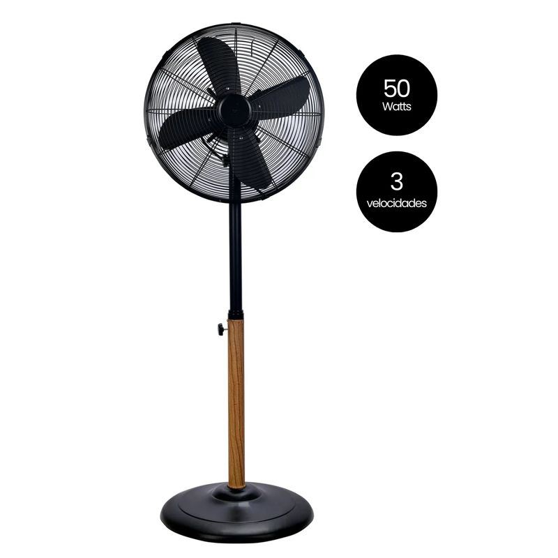 BELESSI - Ventilador de Pie 16", 50W, 3 velocidades