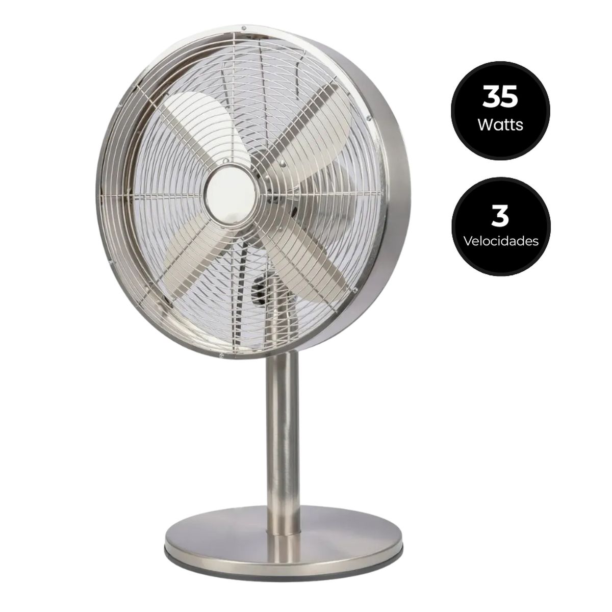 BELESSI - Ventilador De Mesa 12", 35W, 3 velocidades