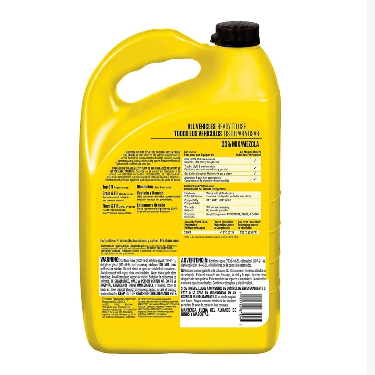 PRESTONE - Refrigerante Anticongelante Prestone 33% Verde