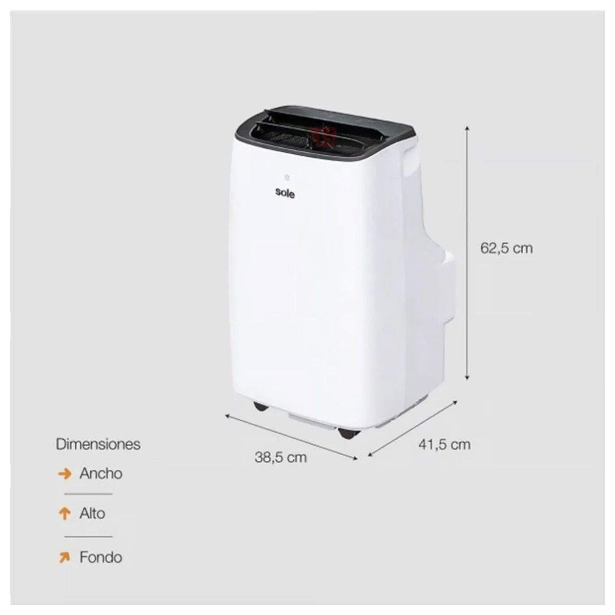 SOLE - Aire Acondicionado Sole Portátil 12K BTU SOLAIR012_.