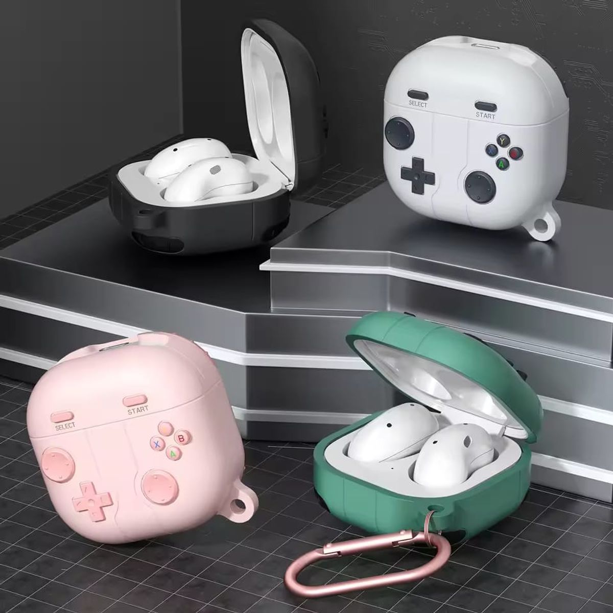 GENERICO - CASE PARA GALAXY BUDS LIVE ANIMADO NEGRO