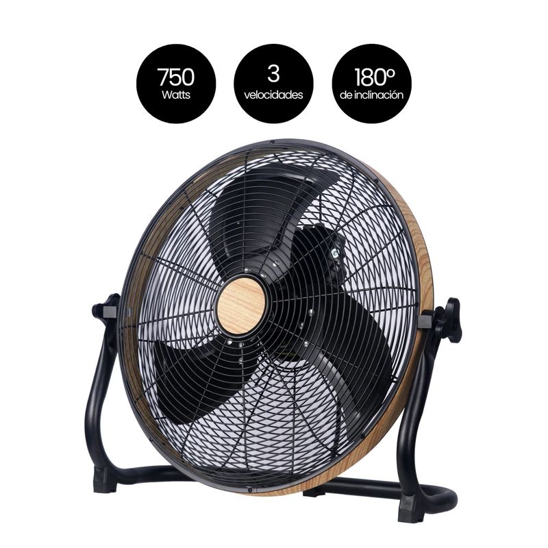 BELESSI - Ventilador De Piso 16", 75W, 3 velocidades