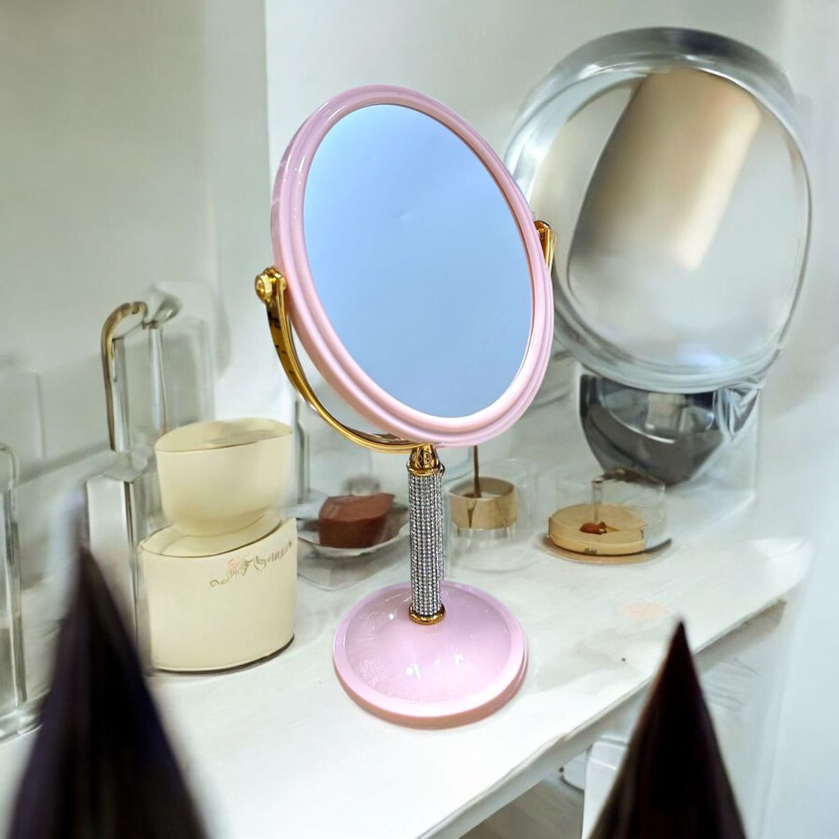 GENERICO - Espejo brillante de tocador con aumento