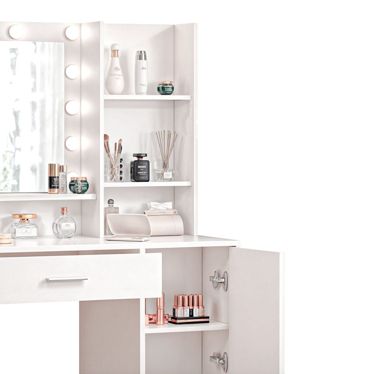 BH BARAKA HOME PREMIUM - Tocador Joyero Toklar con Espejo