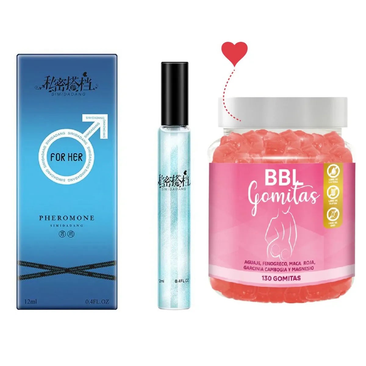 GENERICO - Gomitas de BBL + Perfume para Hombres Feromonas