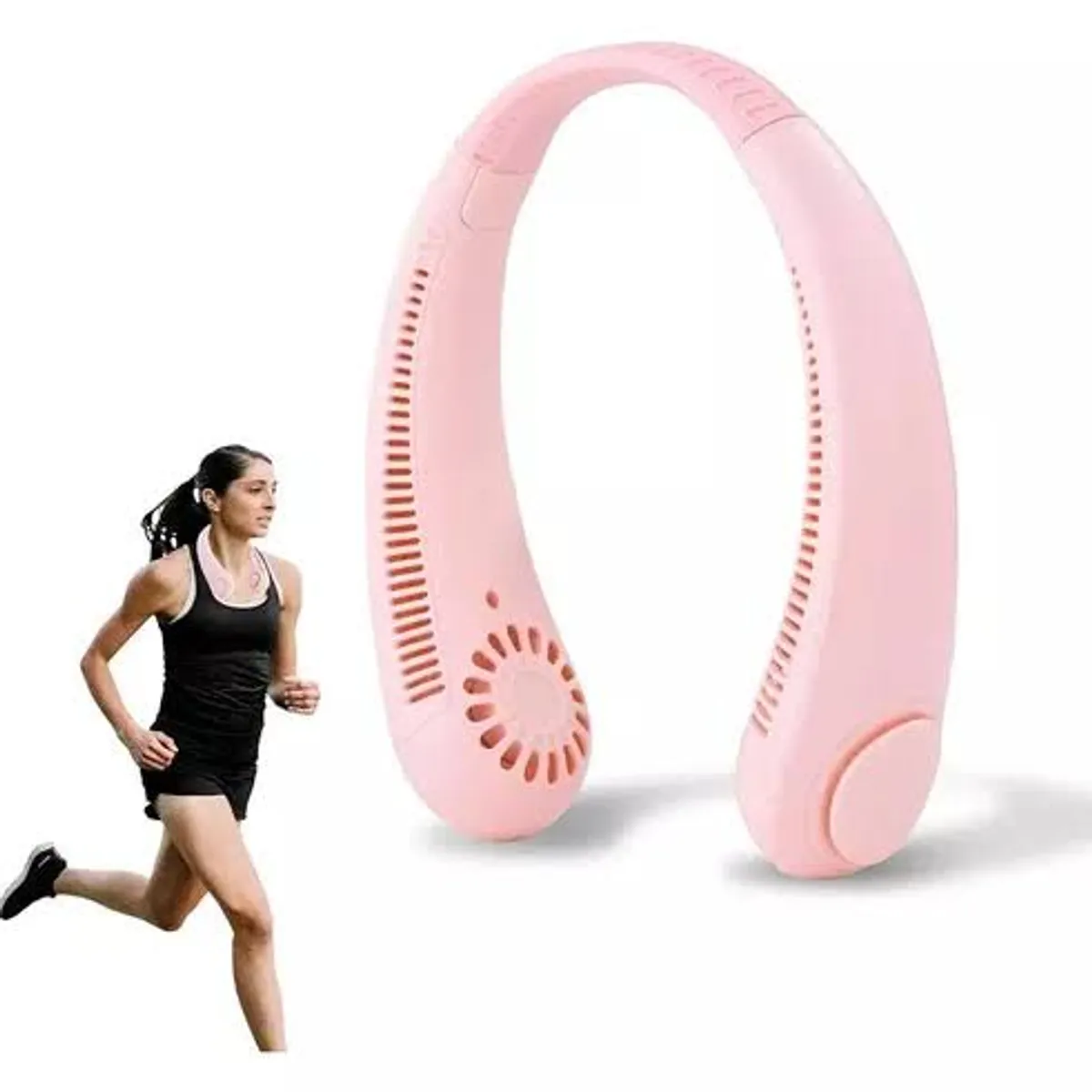 OEM - Mini Ventilador Cuello Portátil 3 niveles Recargable rosado